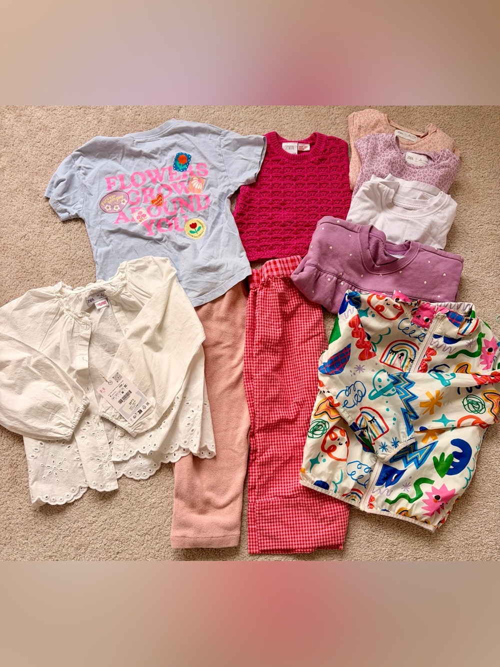 Girls 4T Bundle | Mostly Zara Pants & Tees + Carter’s + H&M Jacket